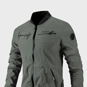 Dark Green Casual Men's Bomber Jacket